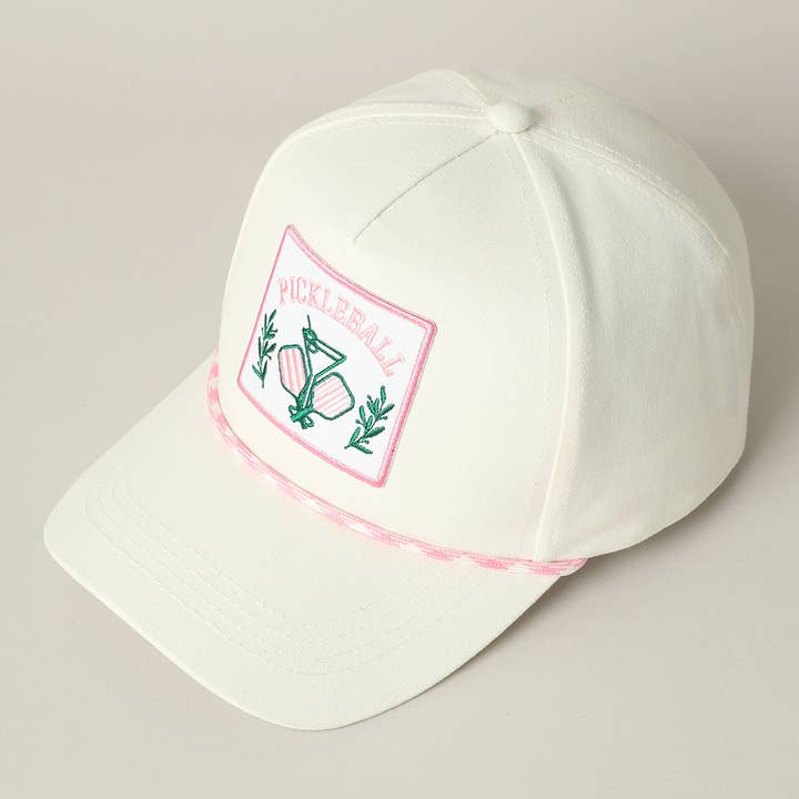 Fashion City - Wholesale Trucker Hat - Unisex - Pickleball Drink Embroidery Patch Trucker Hat