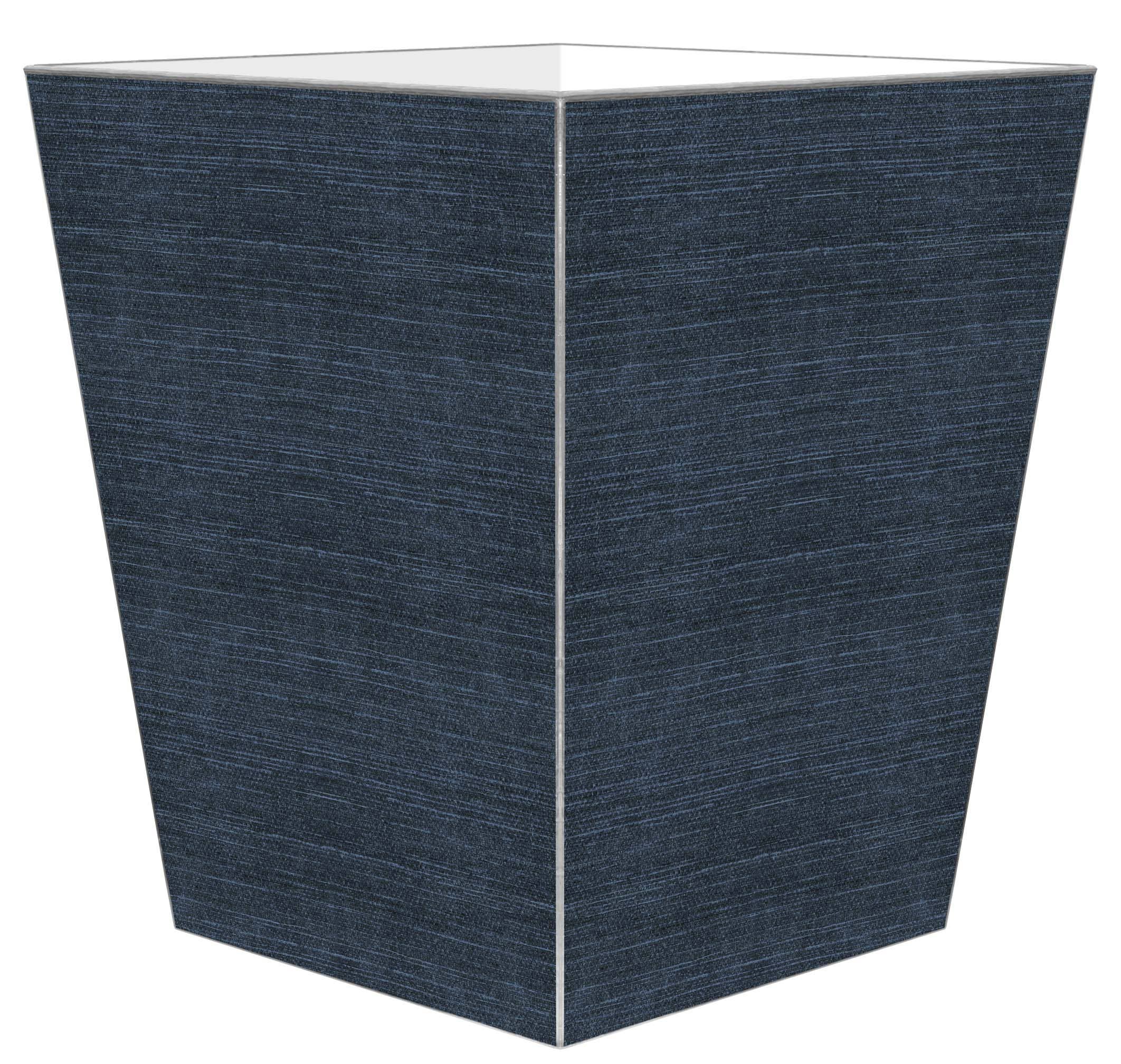 Marye-Kelley - Wholesale Trashcan/Trash Bin - WB8842-Navy Poplin Wastepaper Basket1
