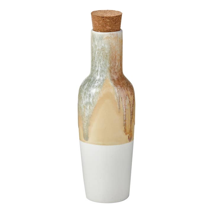 Cork Top Oil & Dressing Bottle Multi Stoneware for wholesale by tag