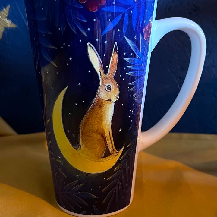 Mondfahrt 17oz Latte-Becher für den Großhandel von Hannah Willow Art