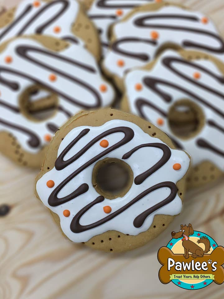 Biscotto Donut Bianco Autunnale 10/Confezione per la vendita all'ingrosso da parte di Pawlee’s