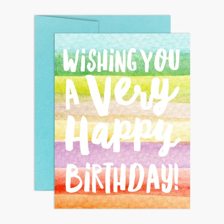 Wishing You A Very Happy Birthday Card for wholesale by Palmer Street Press