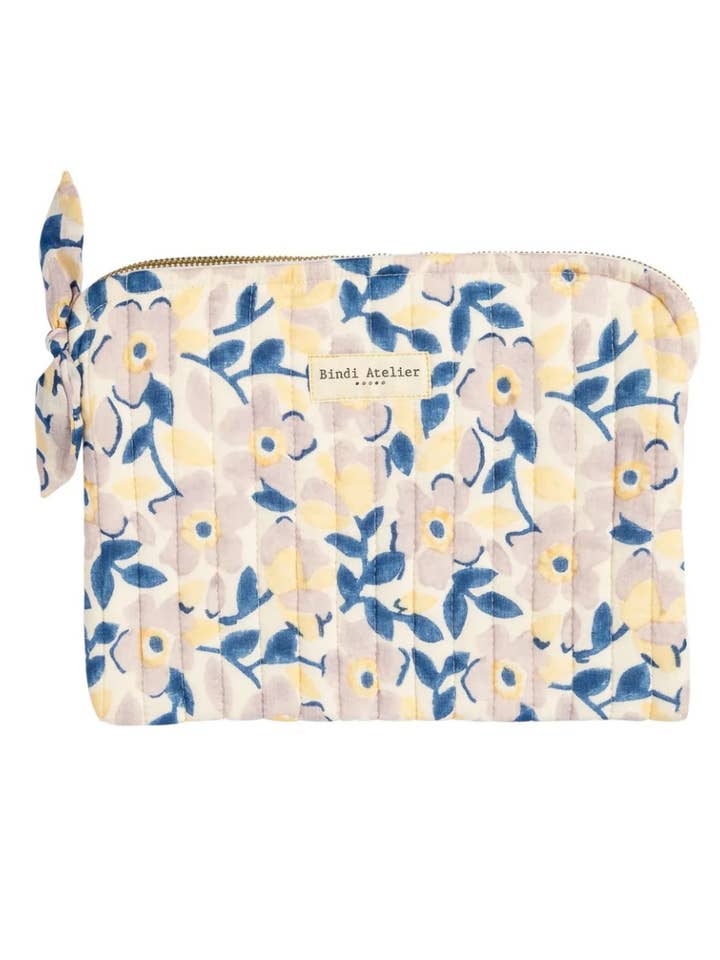 Platte katoenen etui - Amelia Blue voor wholesale door Bindi Atelier