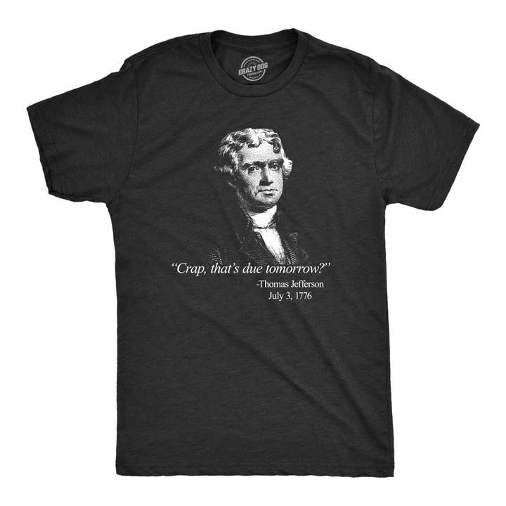 Heather Black Crap, That's Due Tomorrow? Teacher Gift Funny Mens T shirt for wholesale on Faire