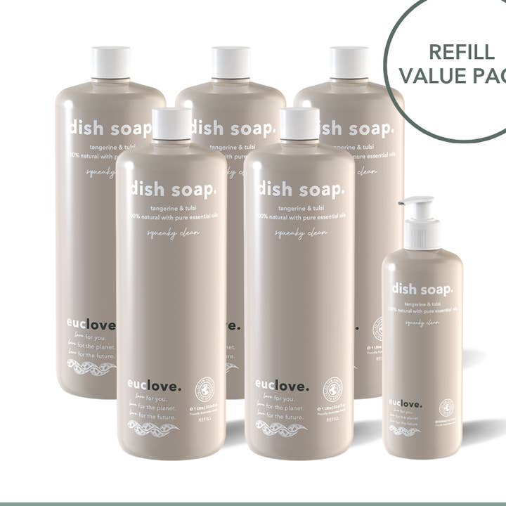 Dish Soap 5 Litre Refill Value Pack for wholesale by Euclove - Naturally Clean