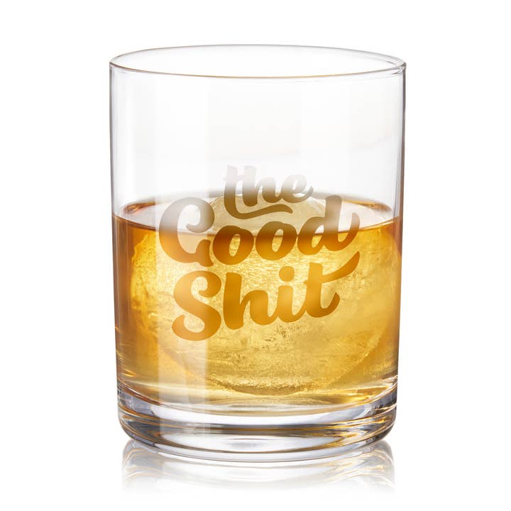 Laser Etched Whiskey Rocks Tumbler The Good Shit for wholesale by TRUE