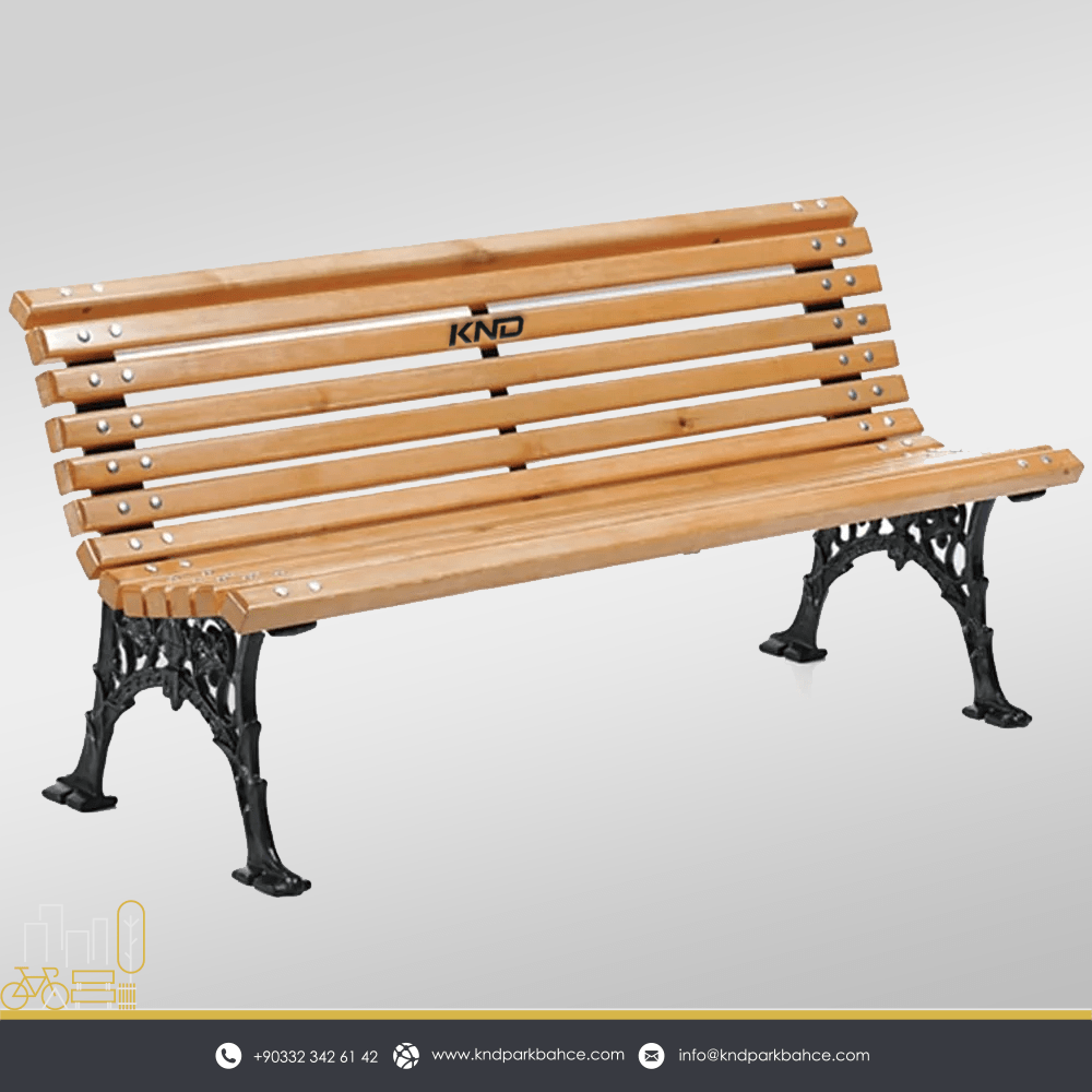 Deholzwart GmbH - Vente Chaise d'extérieur - Banc de jardin en bois et fonte, brun, design britannique classique0