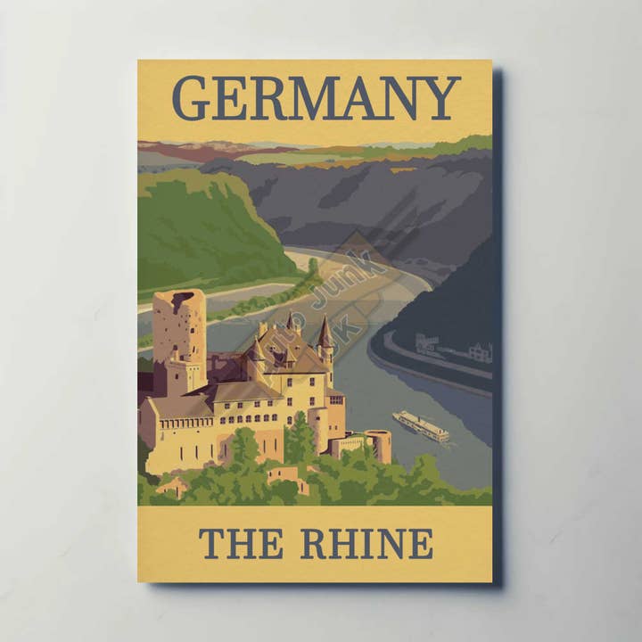 Allemagne L'affiche en métal du Rhin pour la vente par Auto Junk UK Ltd