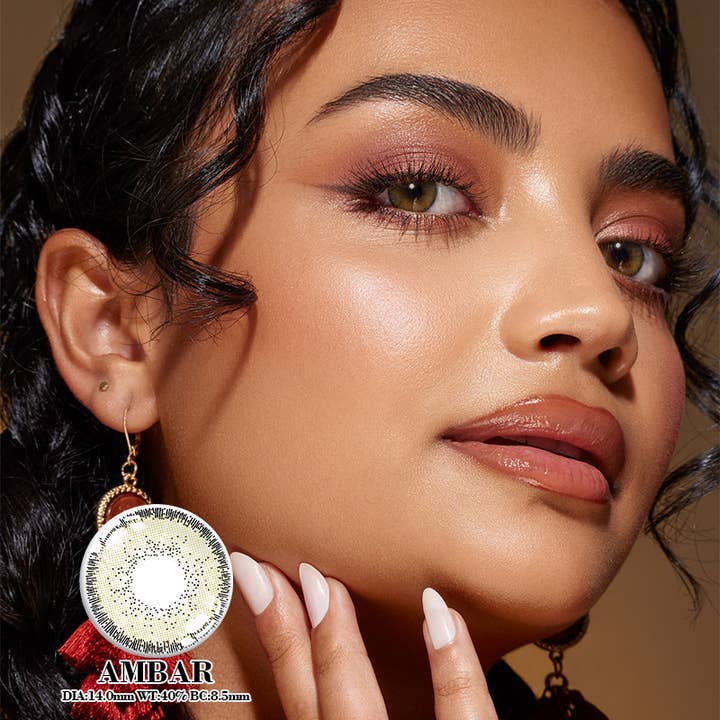 Lentilles de contact de couleur vert ambre ELKLENS pour la vente par ELKLENS