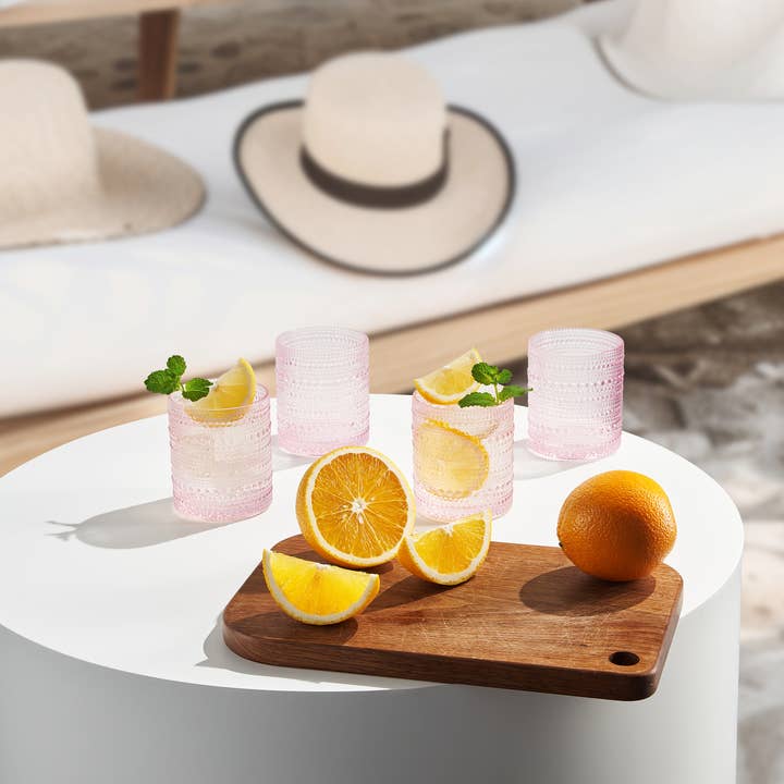 The Wine Savant / Khen Glassware - Vendita all'ingrosso Bicchieri da cocktail/superalcolici - Bicchieri alti con perline a chiodo | Set di 61