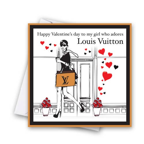 Fashion Valentines- Louis Vuitton Valentine’s Day Card for wholesale by Catherine Loves