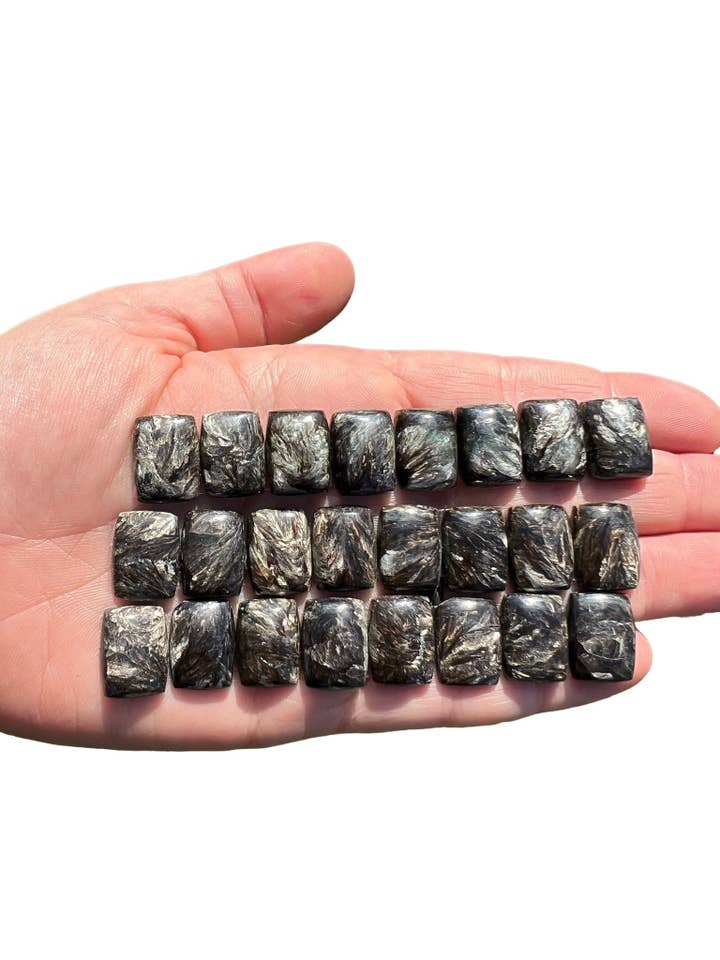 Black Golden Seraphinite Cabochon - Rectangle for wholesale by New Moon Beginnings