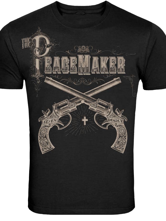 T-shirt da uomo Peace Maker per la vendita all'ingrosso da parte di Se7en Deadly