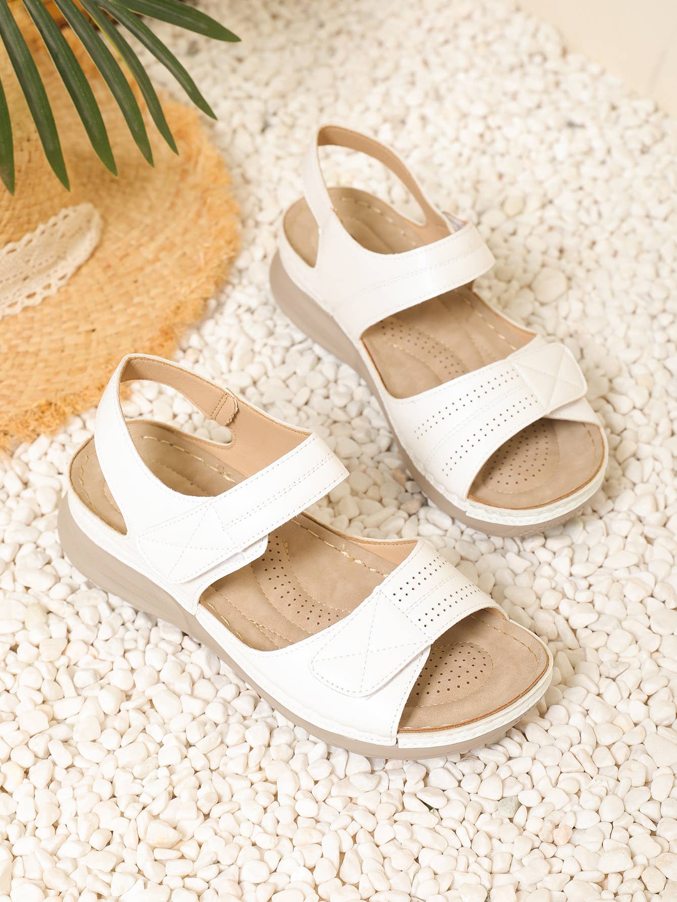 Rentoes – wholesale Sandals – Women's – Women's Comfort Flat Sandals with Velcro Straps JS698-32