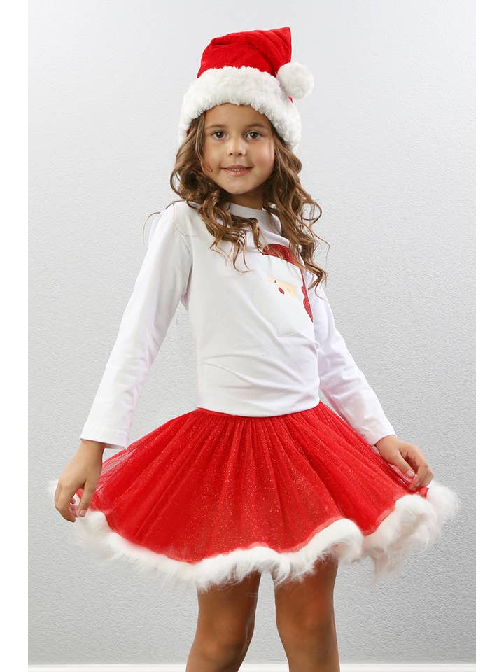 Sparkle Sisters by Couture Clips - Wholesale Screen Printed T-Shirt - Kids - Santa Long Sleeve Tee