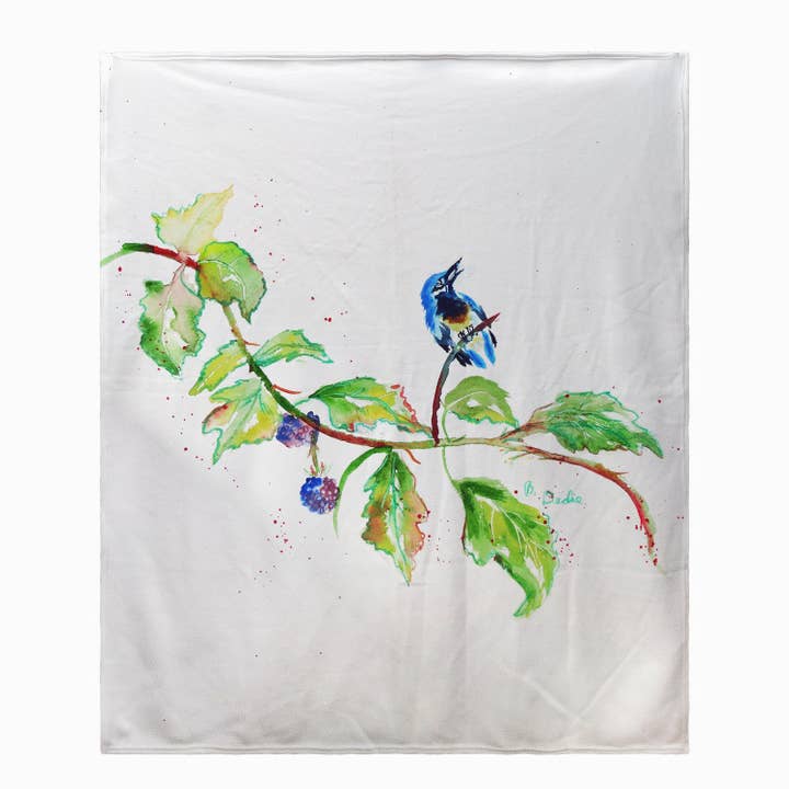 Manta Bird & Blackberries para venta al por mayor de Betsy Drake Interiors