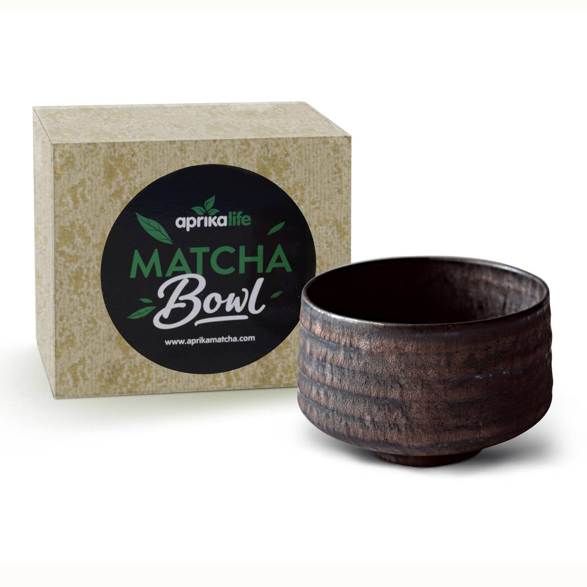 Aprikalife - Venta al por mayor Tazón - Tazón Matcha japonés artesanal negro y dorado1