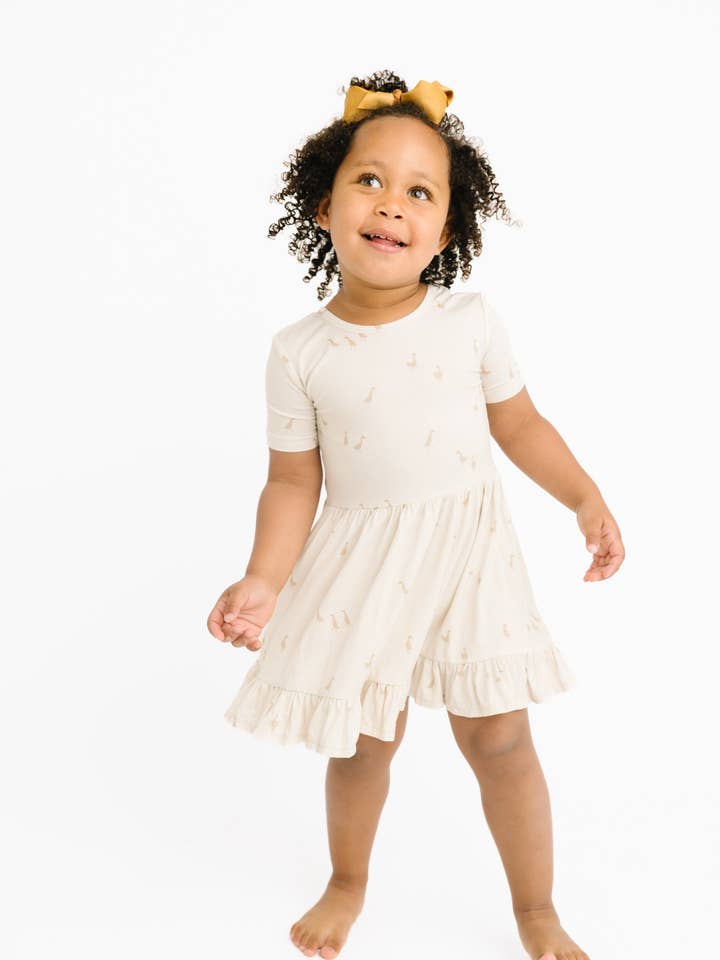 Silly Goose Short Sleeve Bamboo Dress for wholesale by Little One Shop