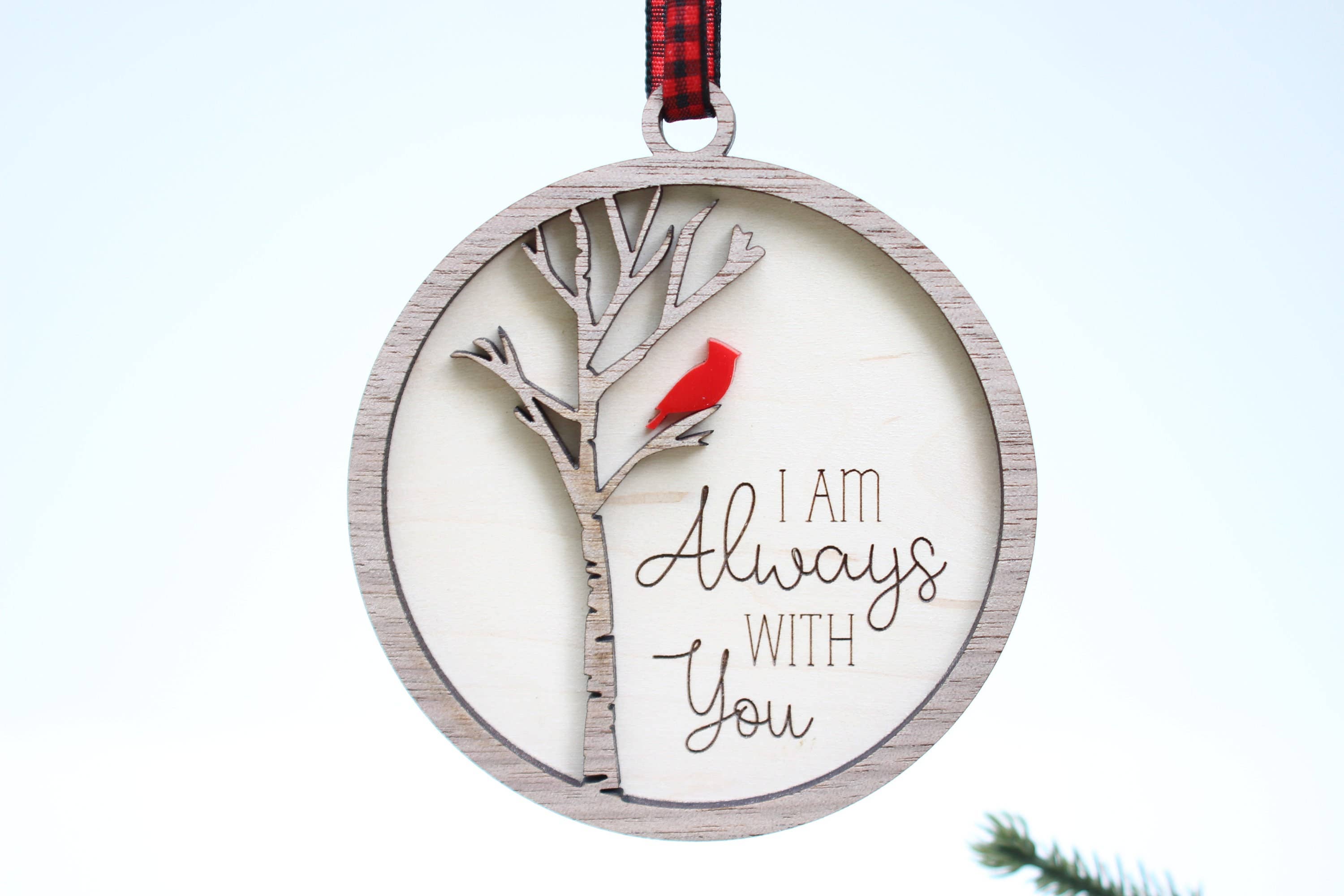 Woodlander Workshop - Wholesale Ornament - Cardinal Always With You Christmas Holiday Ornament7