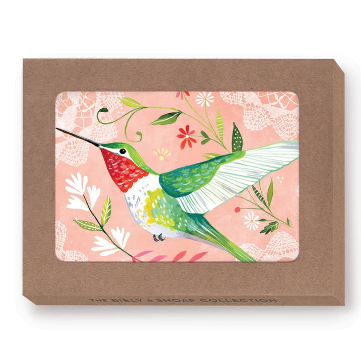 Hummingbird Boxed Notecard - Set of 10 for wholesale by Biely & Shoaf
