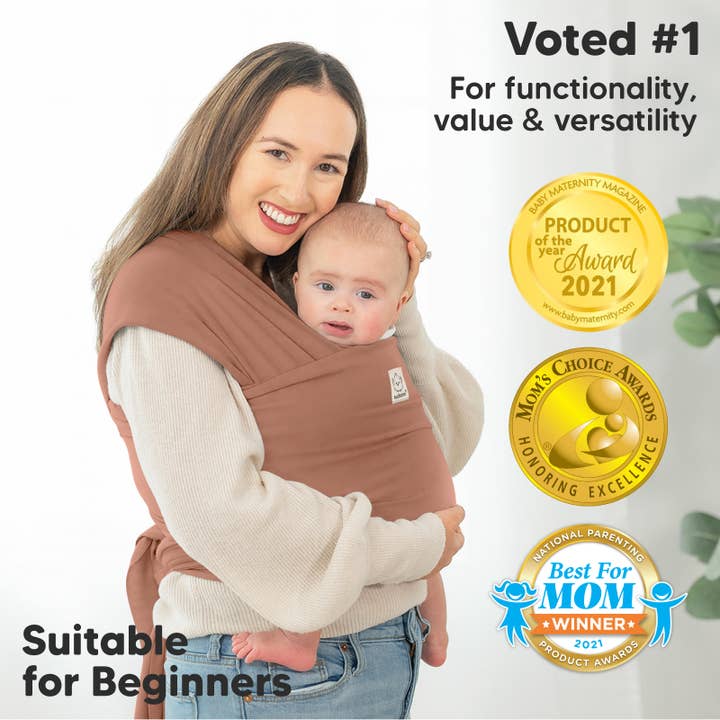 Terracotta KeaBabies Original Baby Wrap Carrier for wholesale on Faire