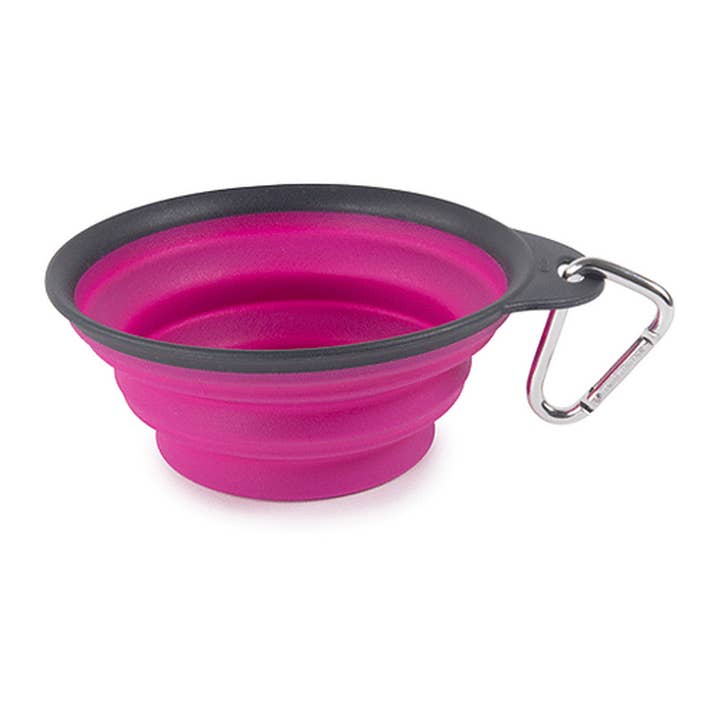 Dexas Collapsible Travel Cup 1-cup Fuchsia for wholesale by King Wholesale Pet Goods
