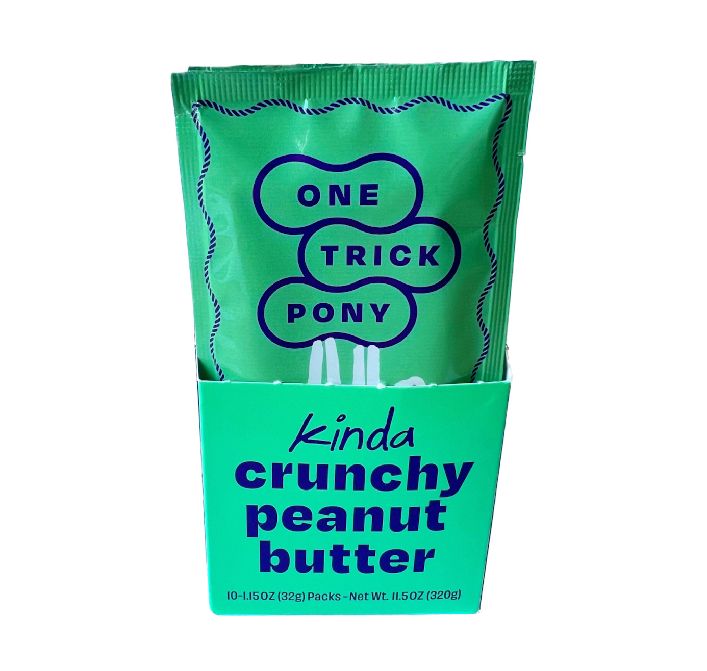 One Trick Pony - Wholesale Nut Butter - Single Serve Peanut Butter Packets - Box of 10 Kinda Crunchy2