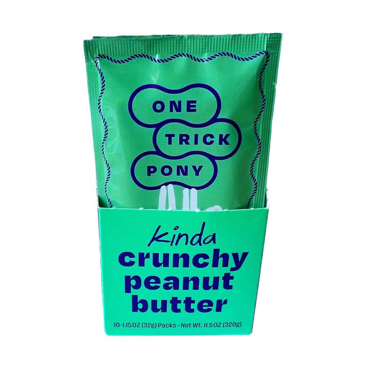 One Trick Pony - Wholesale Nut Butter - Single Serve Peanut Butter Packets - Box of 10 Kinda Crunchy2