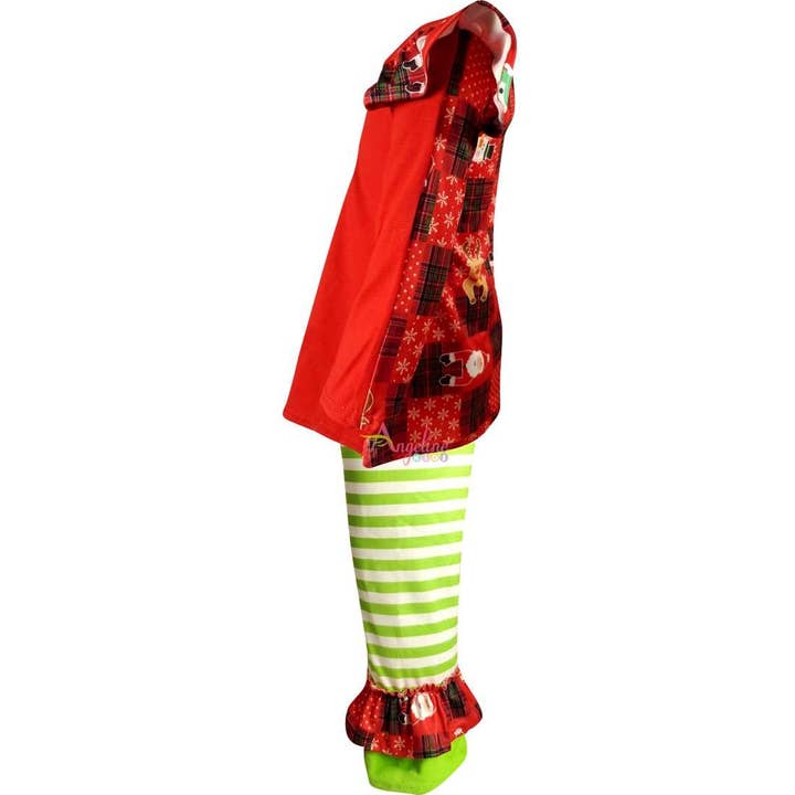 Set di renne per albero di Natale per bambini - Red Lime Stripes per la vendita all'ingrosso da parte di Amor Babee