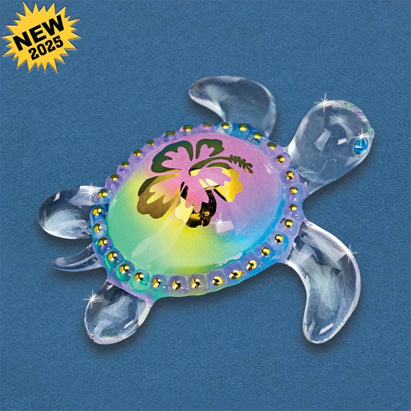 Glass Baron - Vendita all'ingrosso Decorazioni da tavolo - S2 261-SP: Tartaruga Marina, 'Perla dell'Isola'0