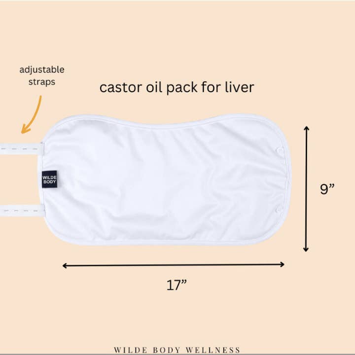 Wilde Body Wellness - Wholesale Cotton Pad - Complete Castor Oil Pack Wrap 3 Piece Kit4