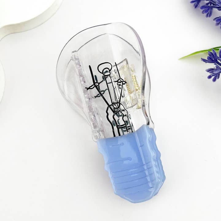 Blanco Pinza de Acetato para el Cabello con Bombilla Creativa de venta al por mayor en Faire0