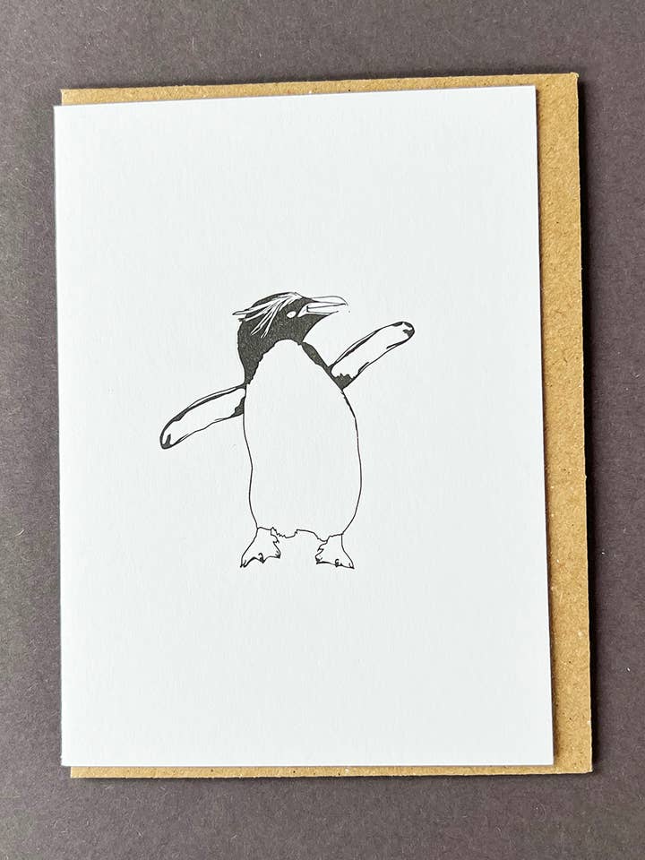 Carte Pingouin Macaroni pour la vente par Penguin Ink