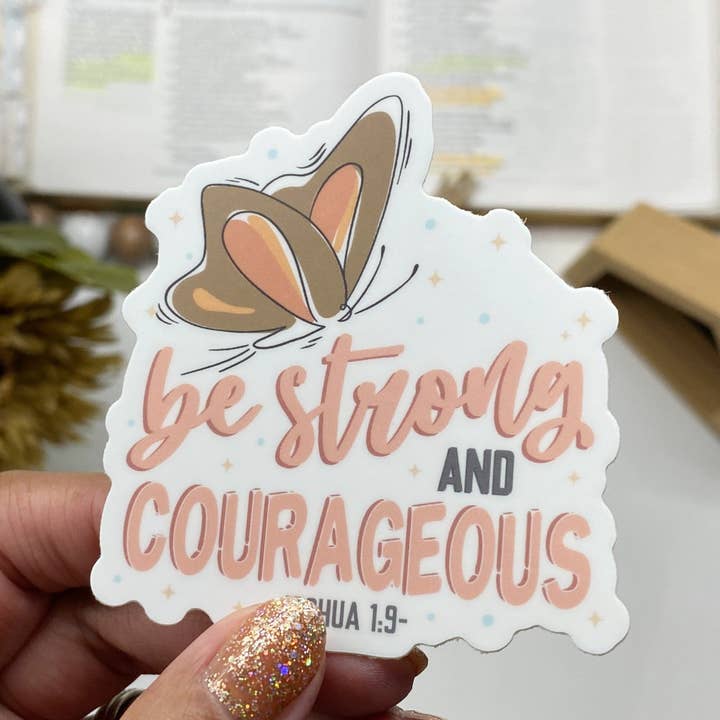 Inspirational Butterfly Bible Verse Sticker for wholesale by Dear Bold Believer