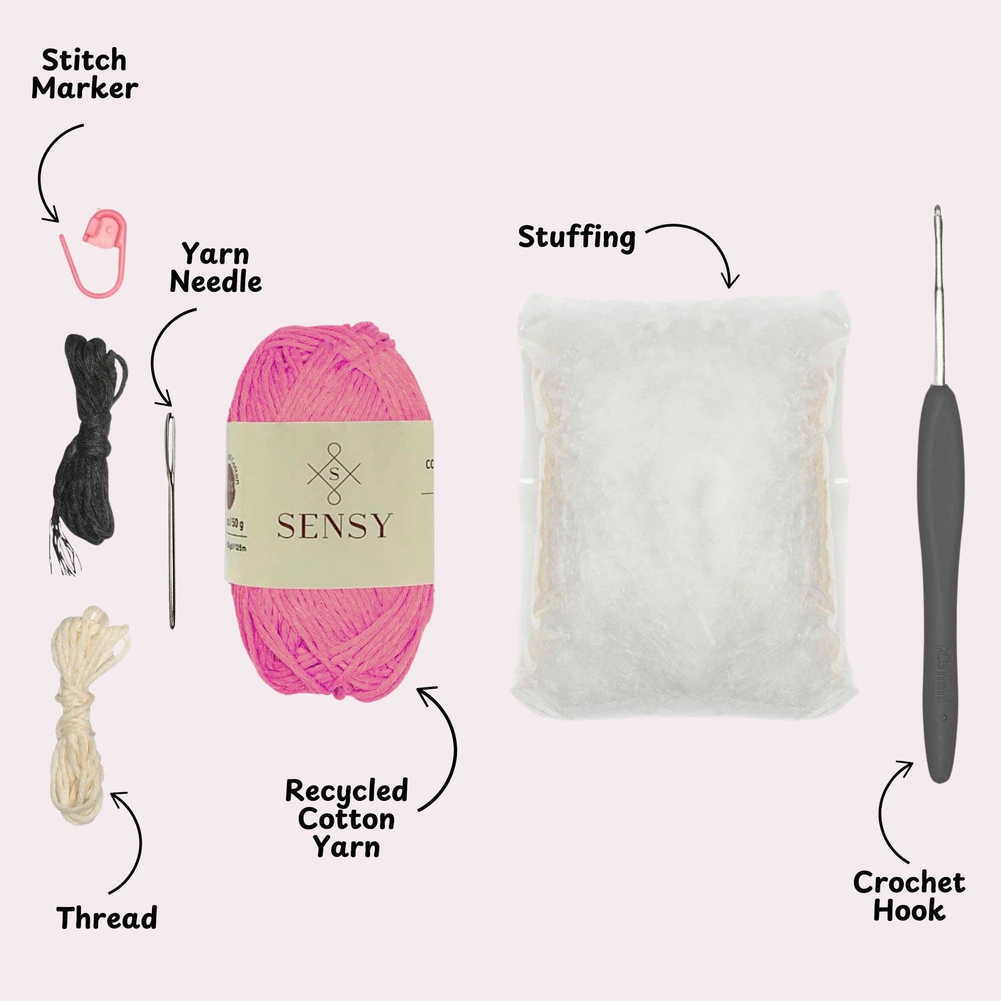Sensy – Engroshandel Strikke-/hækleartikler – Sensy Hæklet Amigurumi Sæt11