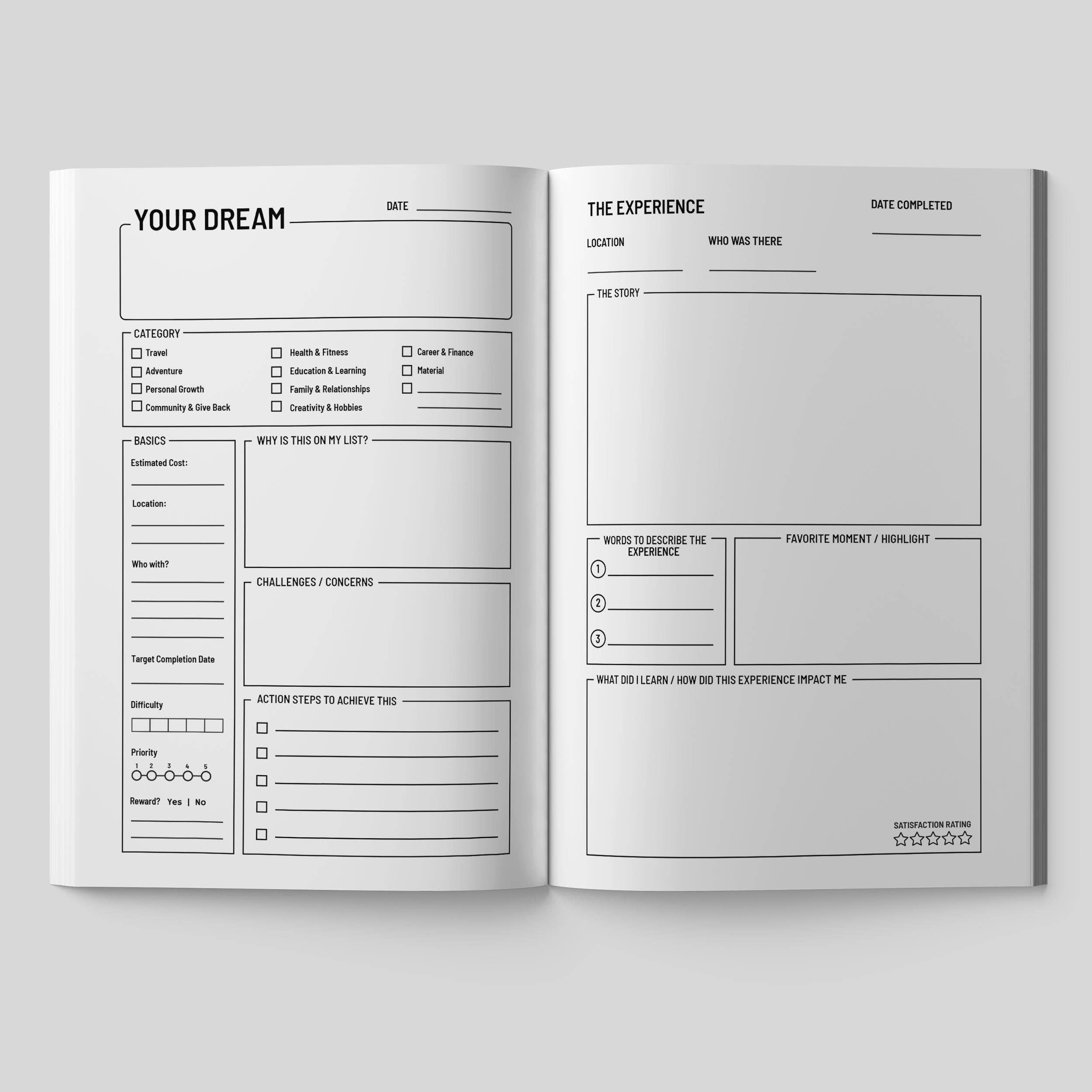 Timeside - Wholesale Journal/Diary - My Bucket List Remembered | Life Achievement Journal & Memory Keeper2