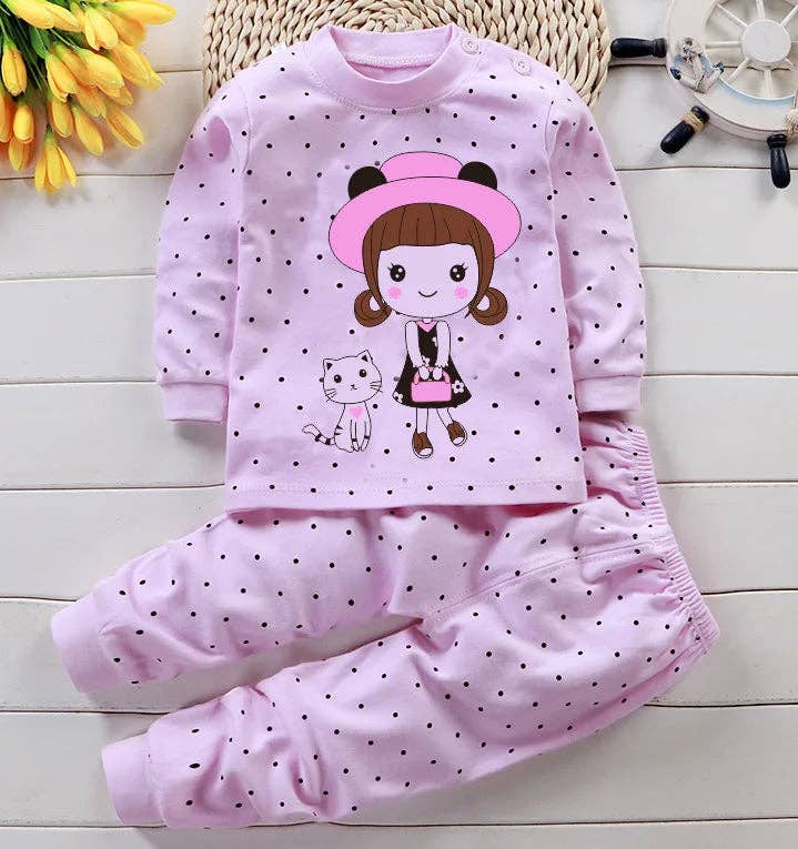 Style thick 2-piece cotton pajamas set for wholesale on Faire2