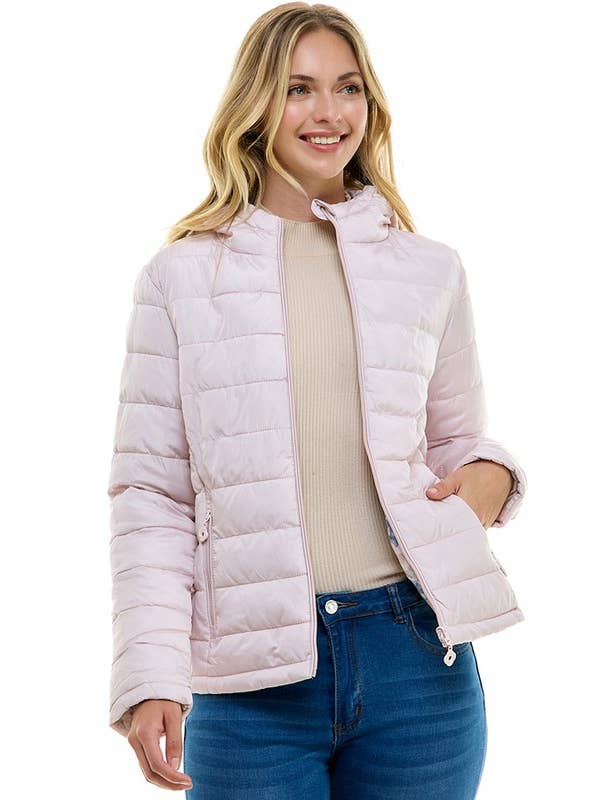 BLUE AGE - Wholesale Puffer Jacket - Women's - Reversible Ladies' Puffer Jacket with Hoodies10