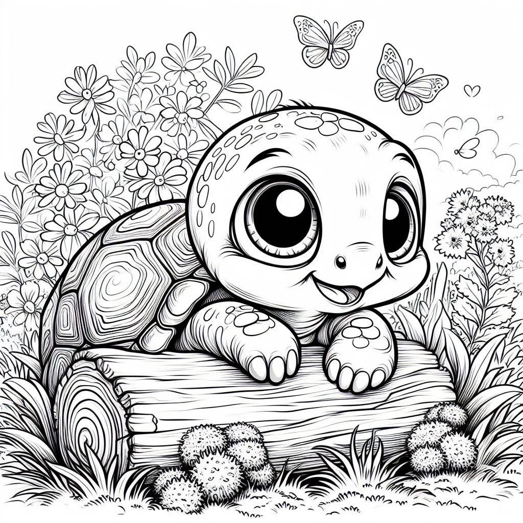 Mystical Monkey Toes - Vendita all'ingrosso Libro da colorare e attività - Adulti - Adorabili fogli da colorare con tartarughe e pastelli impilabili3