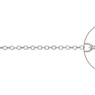 Tiger Mountain Jewelry - Vente Collier maille et chaîne - CHAÎNE FORZATINA EN ARGENT STERLING BRILLANT 43 CM