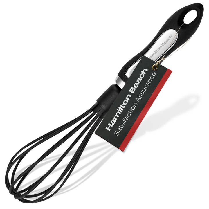 Hamilton Beach Whisk, Heat-Resistant Premium Kitchen Nylon Whisk for Nonstick Cookware, Perfect Egg Beater for Blending Pancake Cake Mix, 12.5inch Soft Touch Handle - Black for wholesale by Alpine Cuisine