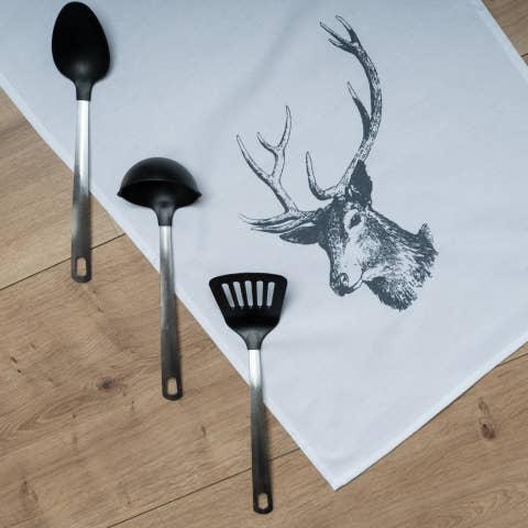 tea towel white, DEER, dark grey
100% cotton, for wholesale by 17;30