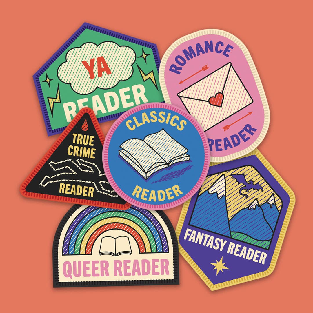 Bookishly (No US Import Fees) – wholesale Sticker – Queer Reader Sticker – Merit Badge Style
1