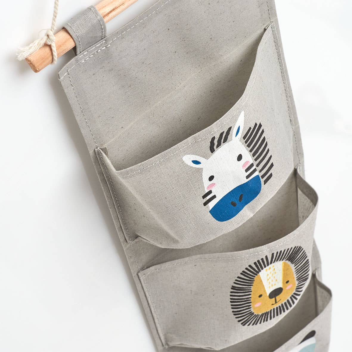 grijs Hangkastje 'Dieren' van katoen/polyester voor groothandel op Faire2