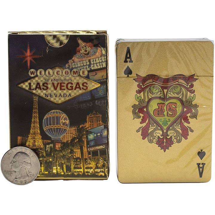Blinkee.com, LLC - Wholesale Playing Cards - Las Vegas 24k Gold Foil Waterproof Playing Cards2