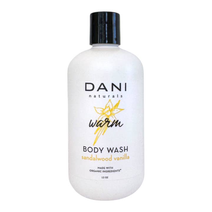 Sandalwood Vanilla Body Wash 12oz for wholesale by DANI Naturals