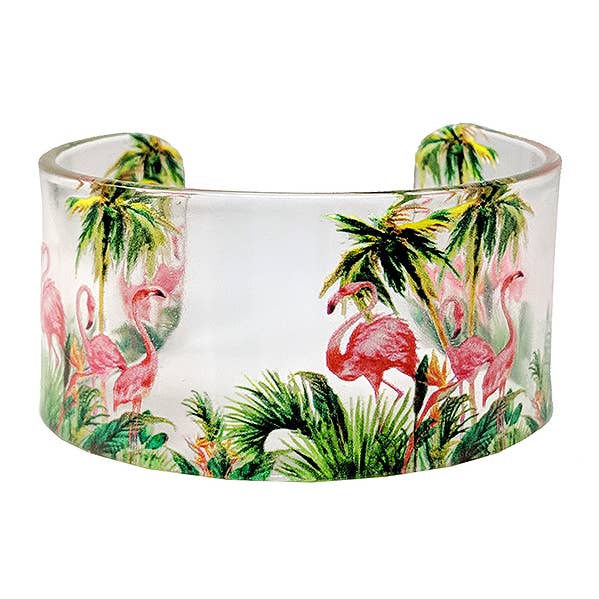 Jewelry Max - Wholesale Bangle Bracelet - ( D088 ) TROPICAL ACRYLIC WIDE BANGLE BRACELET0