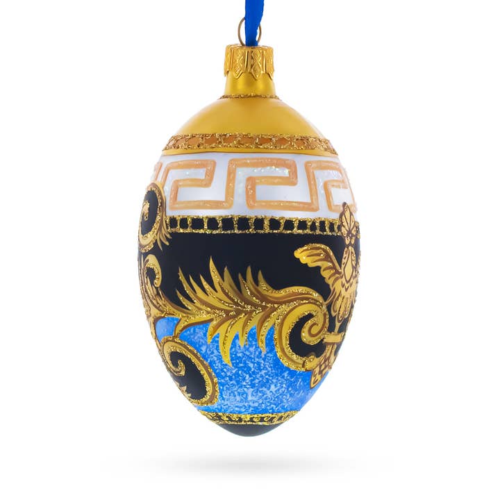 BestPysanky - Wholesale Ornament - Italian Designer Fine Medallion Glass Egg Christmas Ornament2