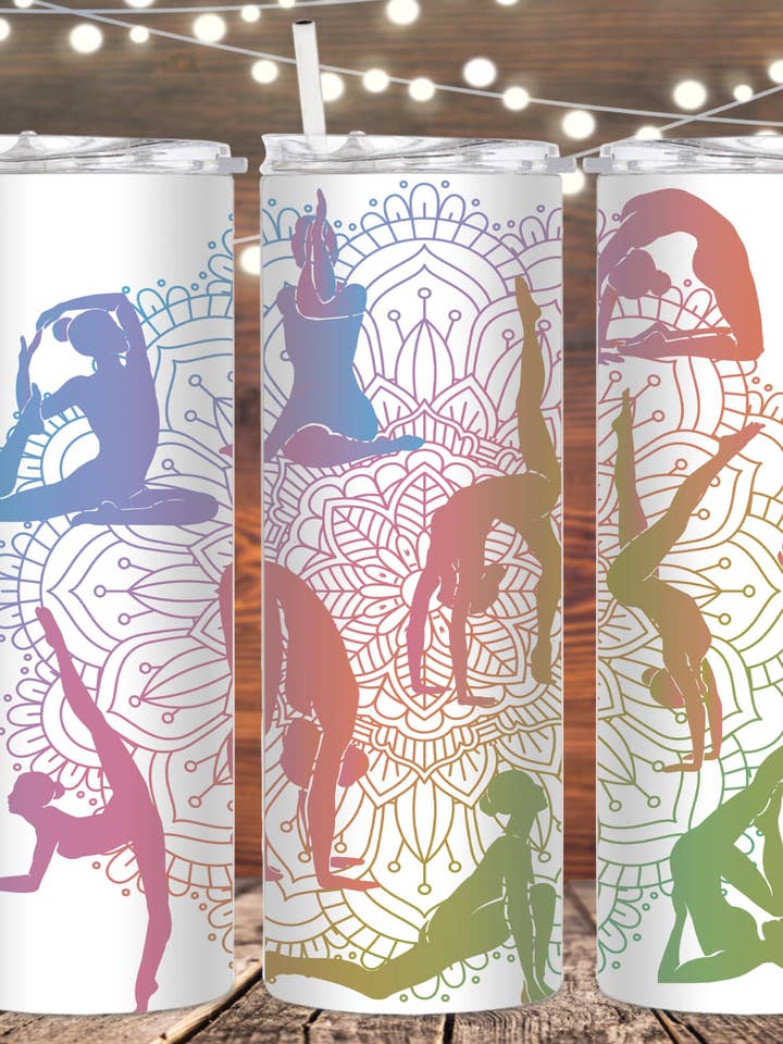 Yoga Insulated Metal Tumbler for wholesale by Eclectic Wallflower Boutique