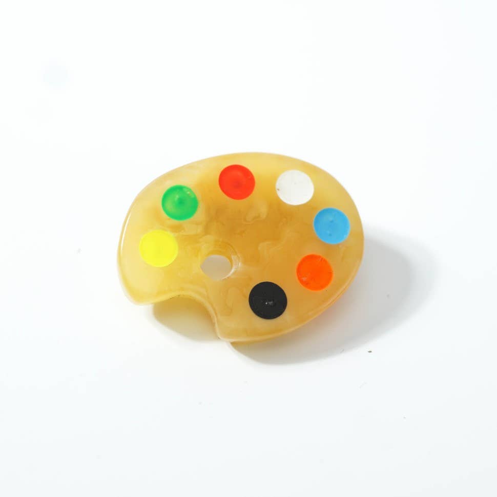 KIZIMA - Wholesale Brooch - USA Handmade Baltic Amber Brooch Palette Gift to the Artist Valentine's Day Gift KIZIMA